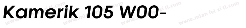 Kamerik 105 W00字体转换